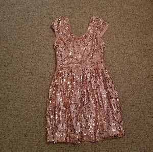 Pink sequin dress